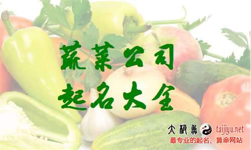 绿色蔬菜公司起名字_绿色蔬菜公司起名字大全