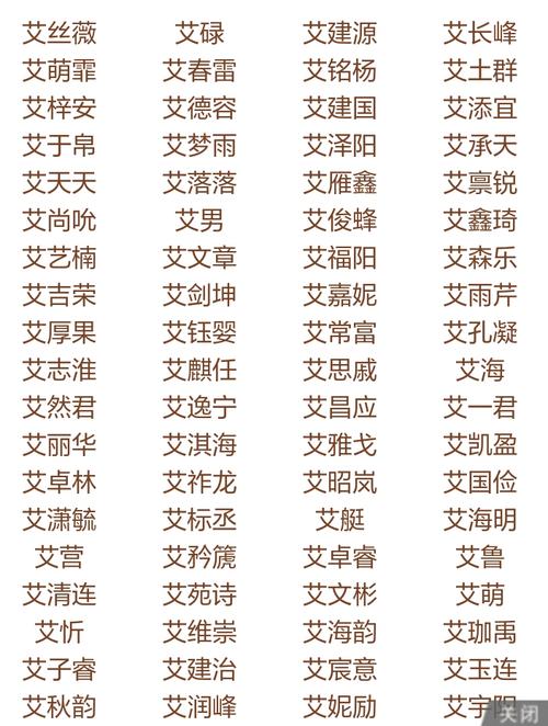 宝宝取名大全姓艾_宝宝取名大全姓艾的名字