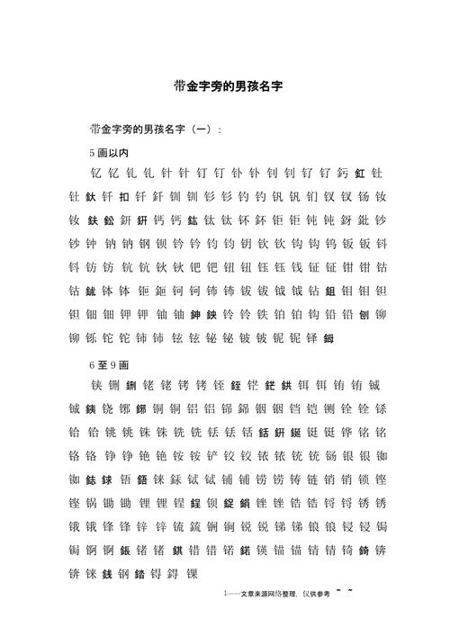 金字旁_金字旁的字取名男孩