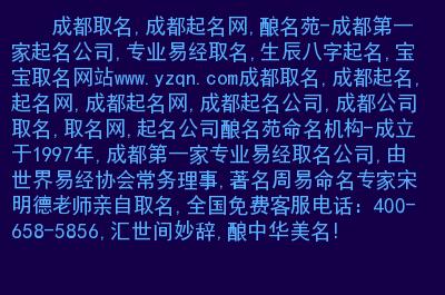 成都公司起名字_成都公司起名字哪家好