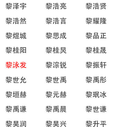 给姓黎宝宝取名_给姓黎宝宝取名字