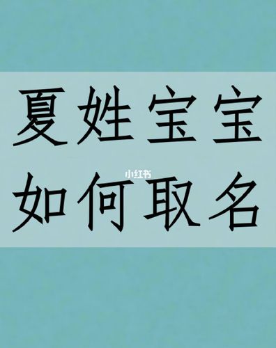 宝宝取名姓夏男大全_宝宝取名姓夏男大全名字