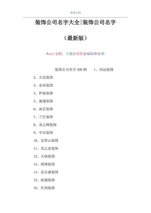 怎么给装饰公司起名字_怎么给装饰公司起名字大全