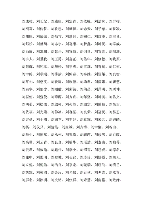 今年出生的姓刘的男宝宝取名字大全_今年出生的姓刘的男宝宝取名字大全四个字