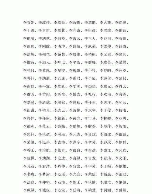 宝宝取名字李男孩名字大全2015最新版_李男宝宝名字大全2020