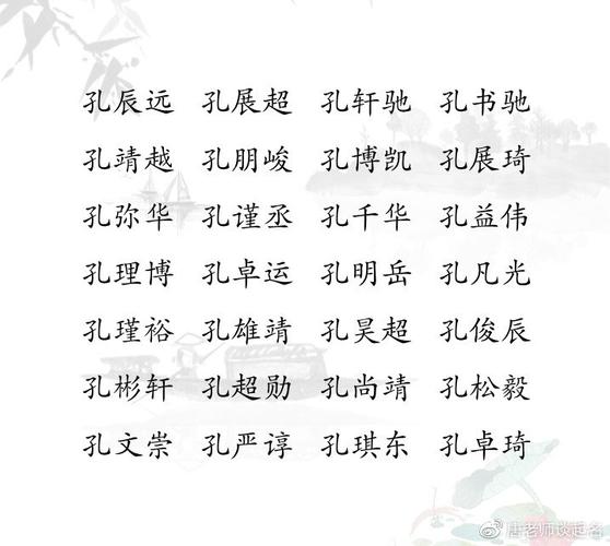 孔姓两个字的男宝宝取名_孔姓两个字的男宝宝取名大全