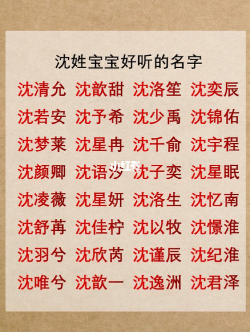 宝宝起名字姓沈（取名字沈姓）