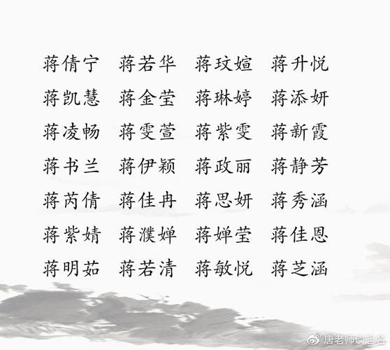 蒋女宝宝名字（蒋女宝宝名字怎么取）