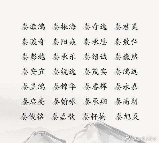 起名姓秦男孩名字大全（男孩姓秦取什么名字好听）