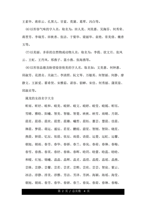 适合龙女宝宝的名字大全（属龙女宝宝起名宜用字）