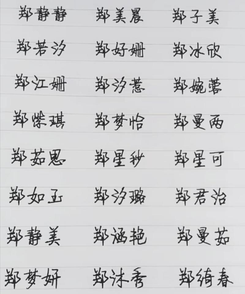 虎年郑氏女宝宝起名字（女宝姓郑什么名字好听）