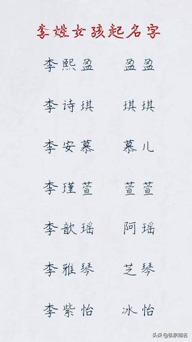 虎年女宝宝姓李起名字（属虎姓李的女孩起什么名字好）