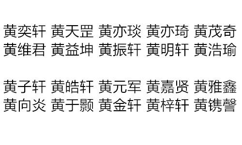 宝宝起名字黄2019（宝宝起名姓黄）