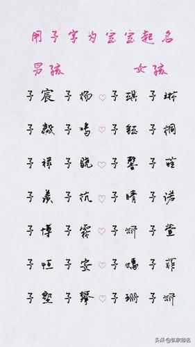 给女宝宝起名字子（给女宝宝起名字子字旁）