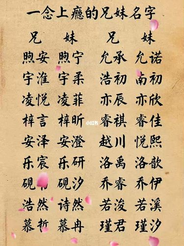 姐弟名字大全起名（姐弟名字一对简洁）