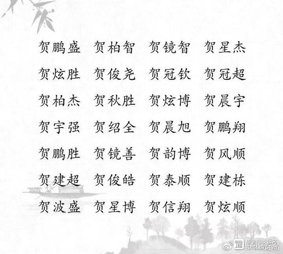 虎宝宝贺姓起名字（我家孩子姓贺取个什么名字好呢）