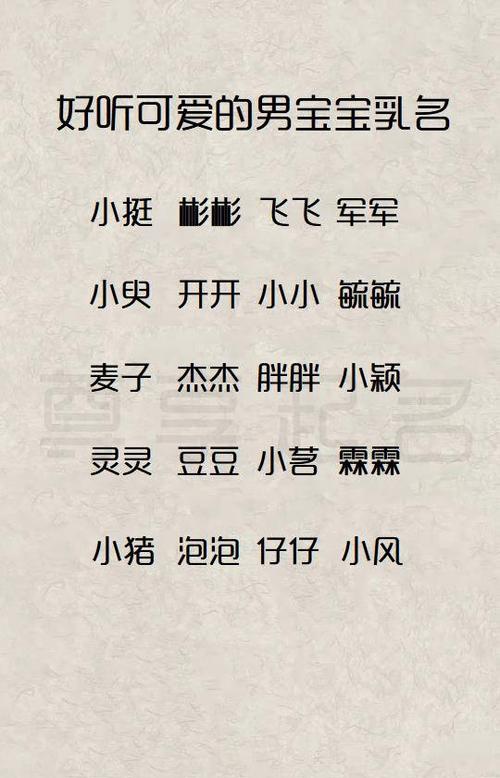 给宝宝起名字特色小名（给宝宝取个有个性的小名字）