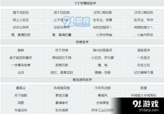 游戏名字大全5个人起名（游戏名字大全5个人起名霸气）