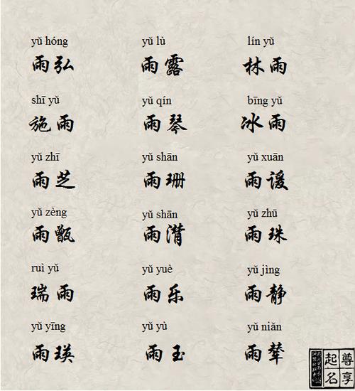 雨字店铺起名大全集四个字（带雨字的女装店名字）