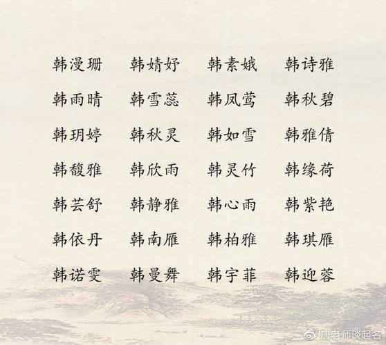 宝宝起名字女孩姓韩（宝宝起名字女孩姓韩好吗）