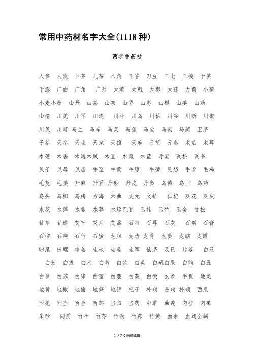 中草药起名男孩名字大全（中草药男孩儿名字好听）