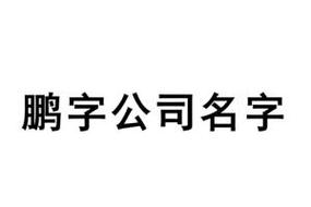 鹏字起名字的公司（鹏字命名的公司）