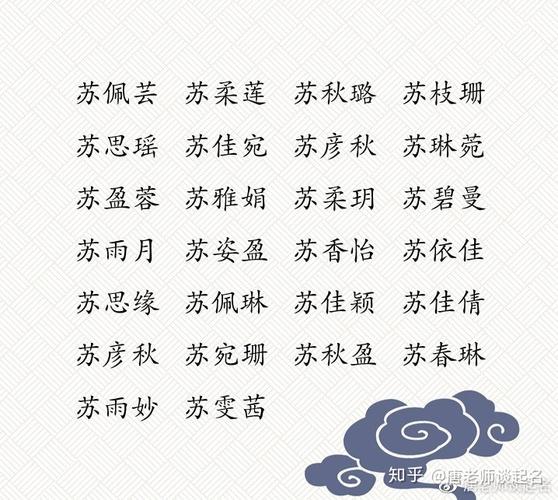 苏性宝宝起名字女孩（苏姓取名 女孩）