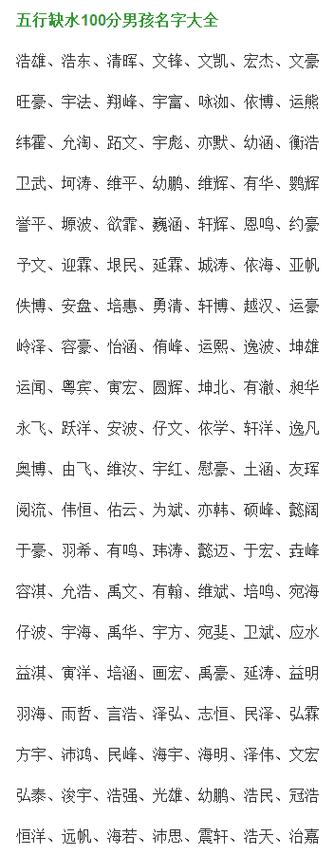 宝宝名字缺水怎么起名字（宝宝起名缺水的名字有哪些）