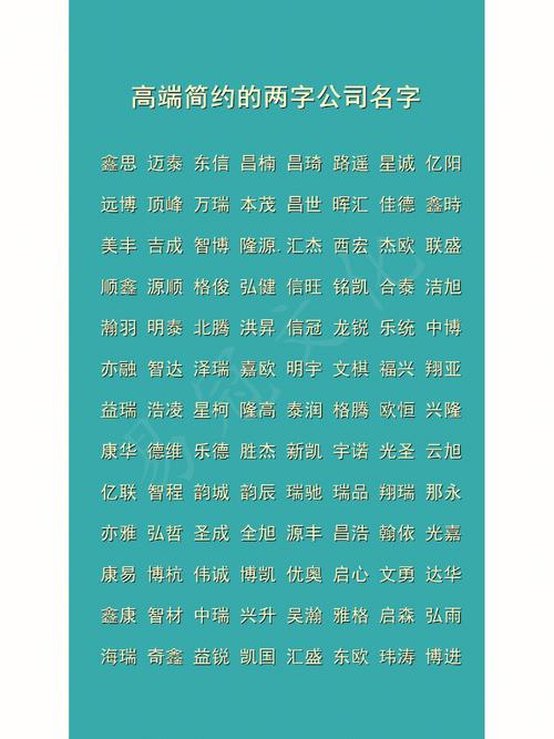 俩字公司起名字怎么起（俩字公司起名字怎么起的）