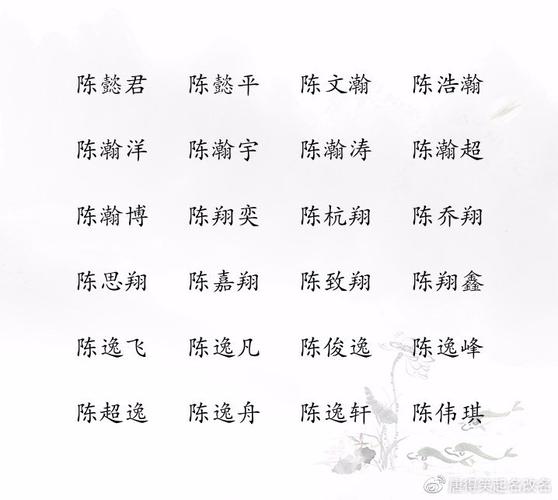 男童起名陈姓名字大全（给小孩取名字大全2021男孩姓陈）