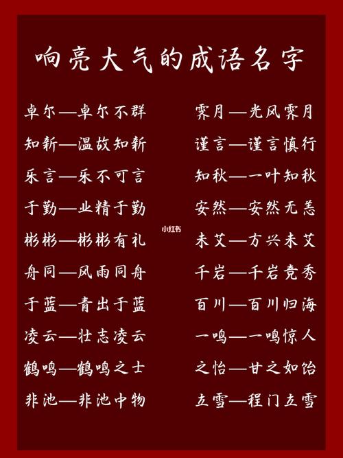 成语起名字大全2020（成语起名字大全2020年）