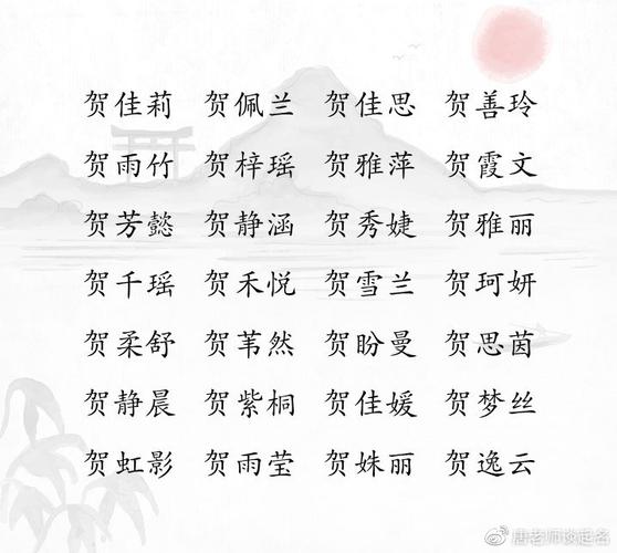 姓氏贺宝宝起名字大全（姓贺的宝宝起名大全集）