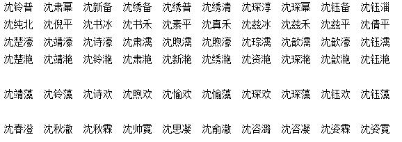 姓沈宝宝怎样起名字（姓沈宝宝取名）