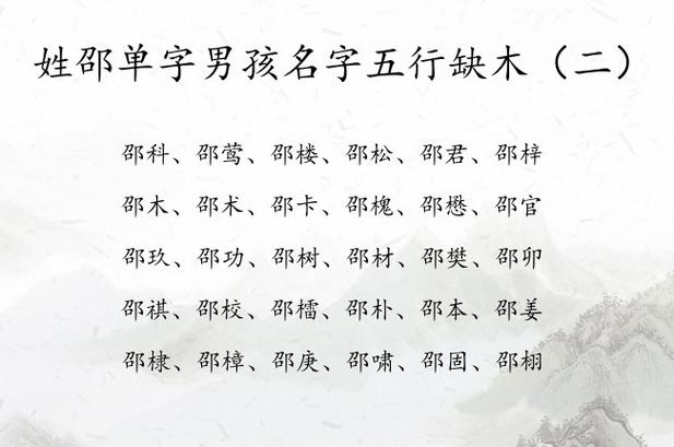 起名字大全男孩邵（邵字取名男孩名字）