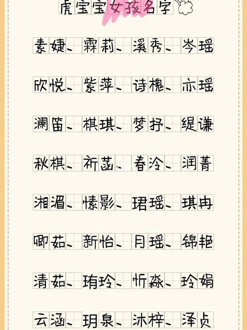 女虎宝宝怎么起名字（虎女宝宝最有内涵的名字）