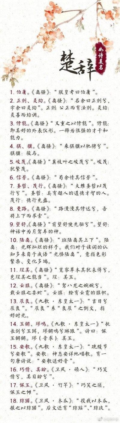 楚辞兄妹起名字大全（楚辞兄妹起名字大全四个字）