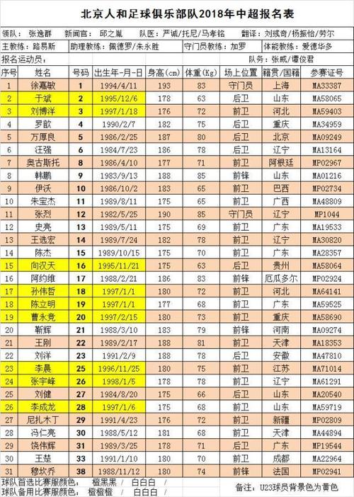 北京球队起名字大全（北京球队队员名单）