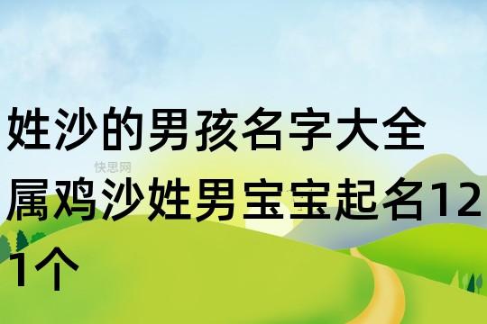 给宝宝起名字姓沙（沙姓起名沙姓宝宝取名大全）