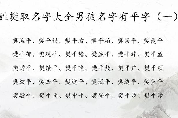 樊起名字大全（樊起名字大全男孩）