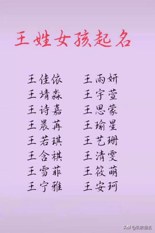 姓王女宝宝起名字（姓王的女宝宝起什么名字好听）