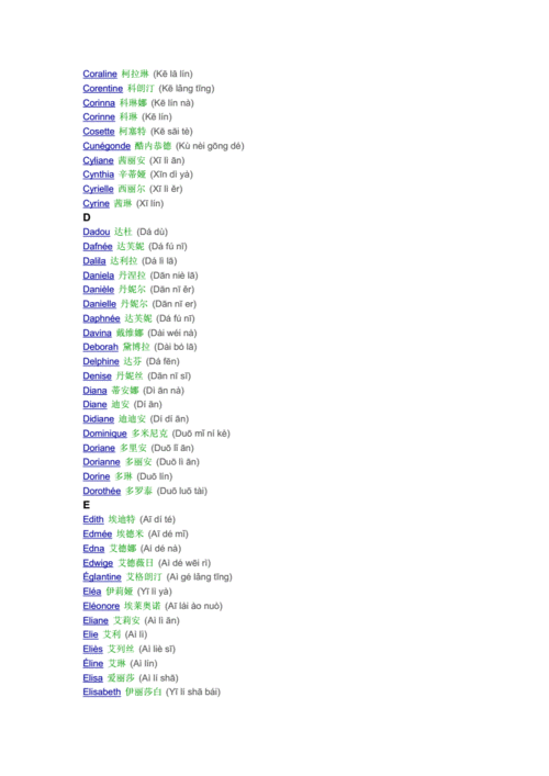 起名字女生法语名字大全（女生好听罕见的法语名字）