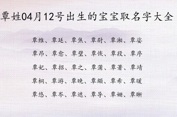 给宝宝起名字姓覃（姓覃取什么名字）