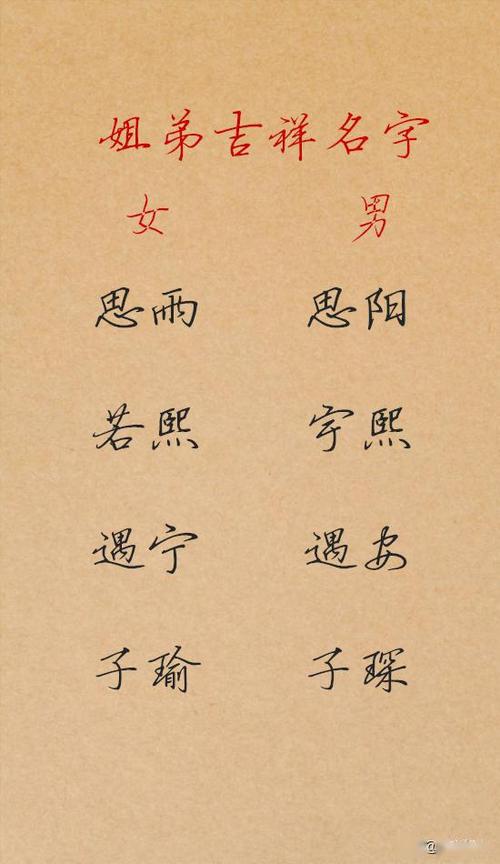 宝宝姐弟起名字大全（姐弟取名字怎么好听）