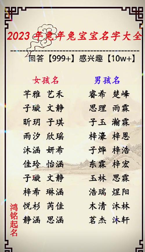 兔年夏季宝宝起名字女孩（兔年夏季宝宝起名字女孩子）