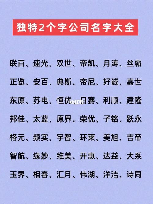 两个字霸气公司起名字（两个字公司起名大全）