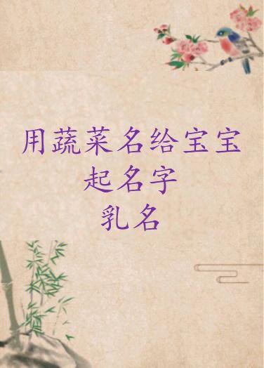 用菜给宝宝起名字（给菜起名能吸引人）