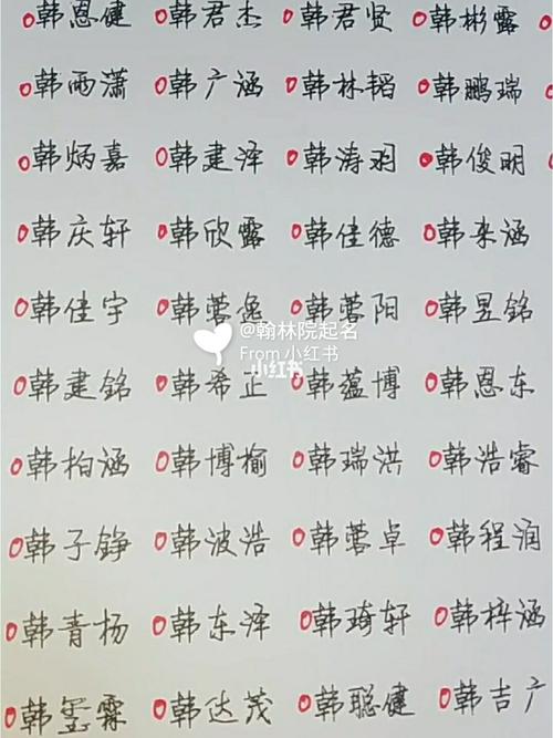 韩起名字男孩名字大全（韩性起名男宝宝）