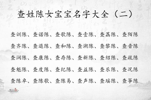 姓陈起名字女宝宝起名（姓陈女宝宝取名字大全免费）