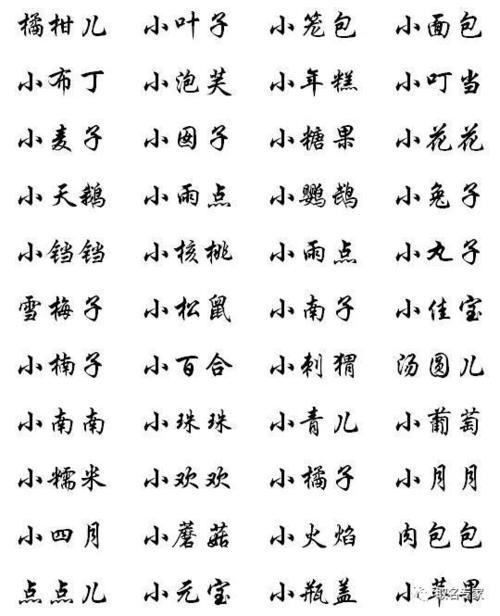 起名小名字大全女（起小名 女）