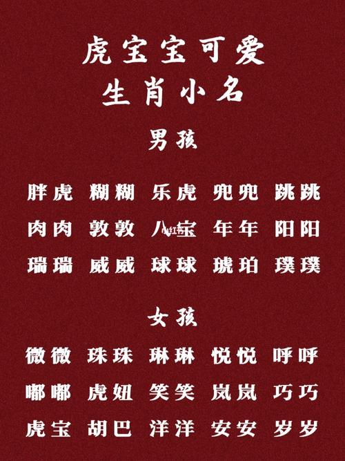 男孩起名字小名虎宝宝（虎宝宝男孩取小名）